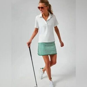 Tuckernuck NWT green gingham skirt skirt shorts small